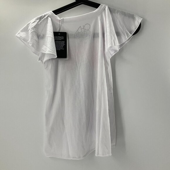 Chaser Kids Girls Rainbow Peace Sign Flutter Short Sleeve T Shirt White Size 10 - Picture 3 of 6